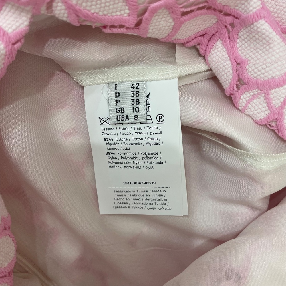 BOUTIQUE MOSCHINO {8} Pink Lavender Dress Cap Sleeve Fitted - Picture 8 of 10